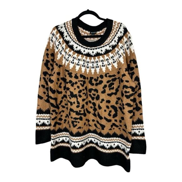 Torrid Vegan Cashmere Pullover Sweater Leopard Plus Size 3 - Picture 2 of 6